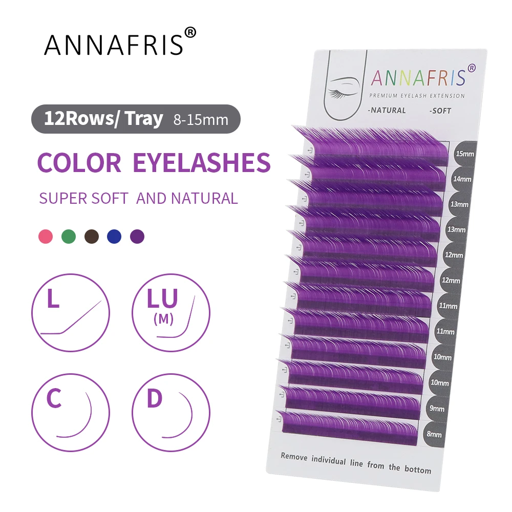Lash Tile Palette - ANNAFRIS Farbige Faux-Nerzwimpern Hochwertige individuelle Wimpernverlängerung