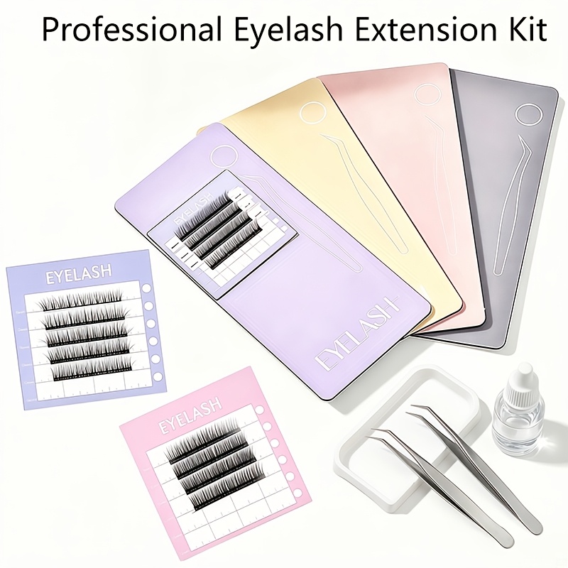Lash Tile Palette - 3-teiliges Professionelles Magnetisches Wimpernverlängerungs-Set mit Präsentationspalette,