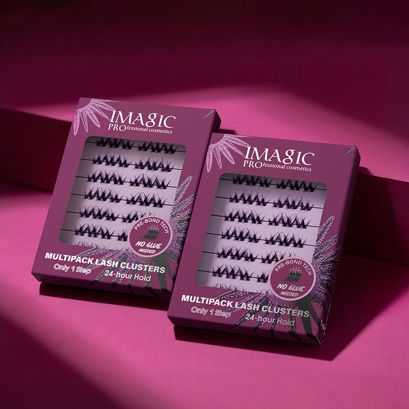Eyelash Extension No 8 - IMAGIC Multipack Wimperncluster-Erweiterungen, natürlich, weich, verdickt,