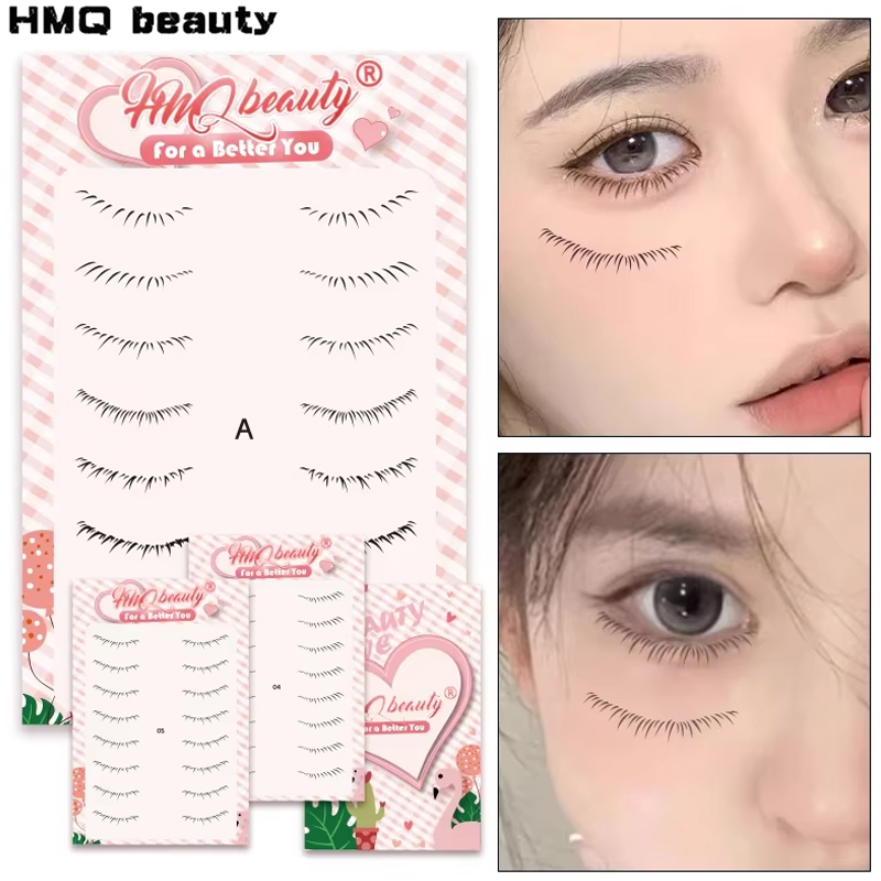 Eyelash Extension No 8 - 8 Paar Aufkleber unter Wimpern, Tattoo-Simulation,