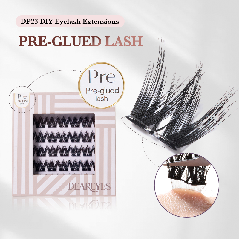 Eyelash Extension Glue - DearEyes DP-23 Selbstklebende Wimpernverlängerung 10-16mm Vorgeklebte