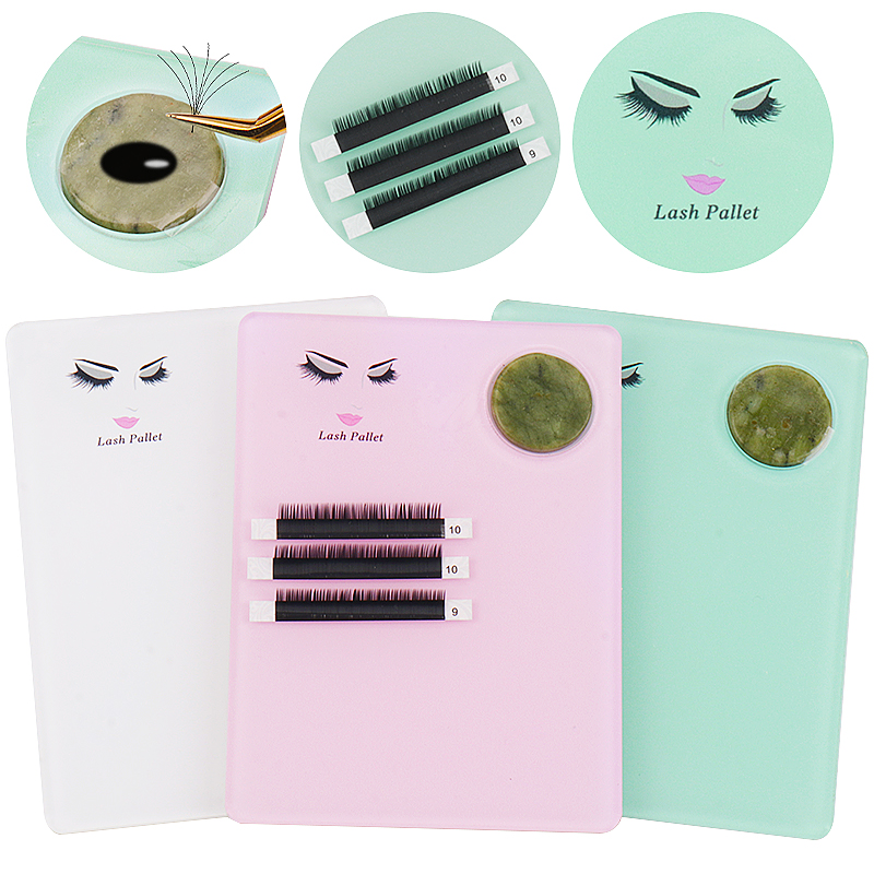 1 stücke Acryl Jade Stein Wimp – Lash Tile Palette Bewertung und Preis